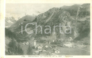 Cartolina originale da collezione 1926 GRESSONEYLATRINITE  AO Panorama del paese Cartolina FP VG 1