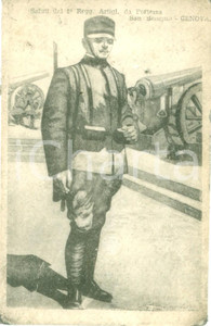 Cartolina originale da collezione 1915 ca GENOVA SAN BENIGNO 1° Reggimento Artiglieria da Fortezza Cartolina FP NV 1