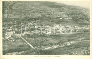 Cartolina originale da collezione 1936 LUSERNA SAN GIOVANNI to Panorama aereo del paese Cartolina FP VG 1