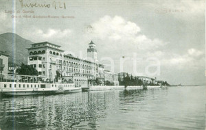 Cartolina originale da collezione 1900 ca GARDONE RIVIERA BS Battello a vapore DEPRETIS sul lago Cartolina FP NV 1