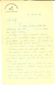Documento originale, autentico 1942 WW2 49Â° Battaglione Mortai DIVISIONE PARMA Edmondo ZANCHI alla figlia 1