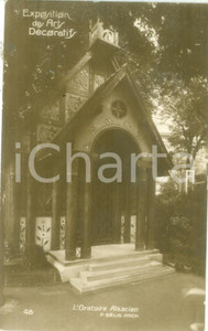 Cartolina originale da collezione 1925 PARIS Exposition des Arts DÃ©coratifs L Oratoire Alsacien Cartolina FP VG 1