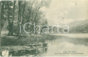 Cartolina originale da collezione 1930 ca MENAGGIO Lago del PIANO su linea ferroviaria per PORLEZZA Cartolina FP 1