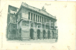 Cartolina originale da collezione 1900 ca NAPOLI Facciata del Teatro SAN CARLO Cartolina FP VG 1