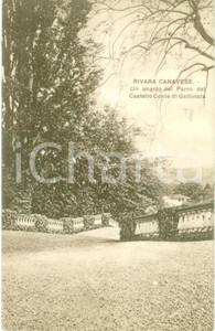 Cartolina originale da collezione 1935 ca RIVARA TO Il parco del Castello Conte di GATTINARA Cartolina FP NV 1