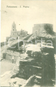 Cartolina originale da collezione 1930 ca PORTO VENERE SP veduta della Chiesa di SAN PIETRO Cartolina FP NV 1