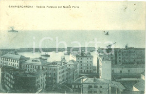 Cartolina originale da collezione 1924 GENOVA SAMPIERDARENA Veduta parziale col nuovo porto Cartolina FP VG 1