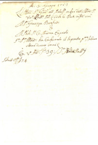 Documento originale, autentico 1783 BRESCIA Conferma sequestro nella lite Giuseppe BORGHETTI  Andrea CAPRIOLI 1