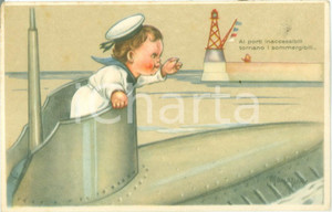 Cartolina originale da collezione 1942 PROPAGANDA WW2 Tornano i sommergibili Cartolina ILLUSTRATA FP NV 1