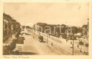 Cartolina originale da collezione 1935 ca VERONA Filobus in Corso Vittorio Emanuele Cartolina postale FP NV 1