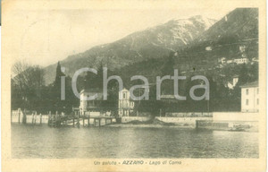 Cartolina originale da collezione 1923 AZZANO CO Panorama del paese sul lago di COMO Cartolina FP VG 1