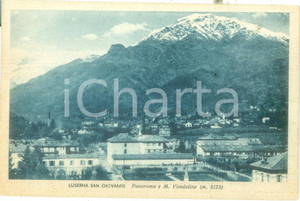 Cartolina originale da collezione 1943 LUSERNA SAN GIOVANNI TO Panorama con Monte VANDALINO Cartolina FP NV 1