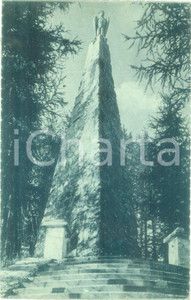 Cartolina originale da collezione 1925 ca PEIO TN Piramide nel Cimitero Militare di SAN ROCCO Cartolina FP VG 1
