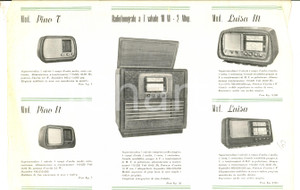 Materiale pubblicitario d’epoca 1951 MILANO Radio VERTOLA Volantino ILLUSTRATO nuova produzione 1