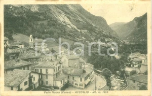 Cartolina originale da collezione 1940 ACCEGLIO CN Panorama del paese in Valle MACRA Cartolina FP VG 1