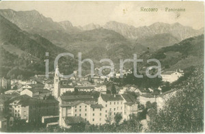 Cartolina originale da collezione 1931 RECOARO TERME VI Panorama con le montagne Cartolina FP VG 1