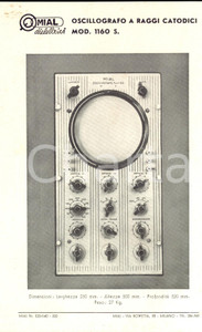 Materiale pubblicitario d’epoca 1940 ca MILANO Ditta MIAL Oscillografo a raggi catodici mod. 1160 S. Volantino 1