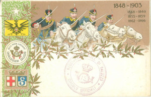 Cartolina originale da collezione 1903 12° CAVALLEGGERI SALUZZO Circolo Ufficiali Cartolina reggimentale FP NV 1