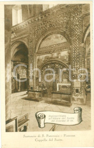 Cartolina originale da collezione 1937 PIANEZZA TO Cappella del Santuario di SAN PANCRAZIO Cartolina FP VG 1