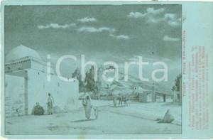 Cartolina originale da collezione 1900 ca TUNISI Piazza BABELFELLA Cartolina postale ANIMATA FP NV 1
