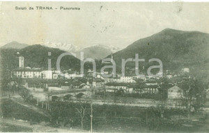 Cartolina originale da collezione 1928 TRANA TO Panorama generale della cittÃ  Cartolina FP VG 1