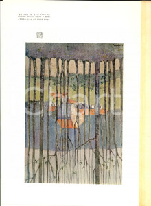 Stampa, bozzetto originale 1912 THE STUDIO The edge of the wood by E. A. TAYLOR Stampa 21x29 cm con velina 1