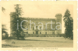Cartolina originale da collezione 1913 COSTIGLIOLE D ASTI Castello e Giardino Conte RorÃ  Cartolina FP NV 1