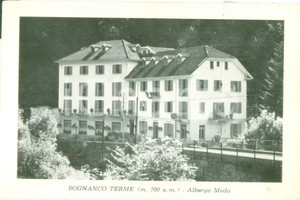 Cartolina originale da collezione 1945 ca BOGNANCO TERME VB Veduta dell Albergo MEDA Cartolina FG NV 1