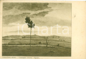 Cartolina originale da collezione 1936 ARTE Memo VAGAGGINI Campagna romana OLGIATA Cartolina FG NV 1