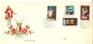 Materiale pubblicitario d’epoca 1968 STORIA POSTALE MALTA IV Centenary death of LA VALETTE First day of issue 1
