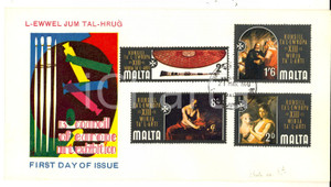 Materiale pubblicitario d’epoca 1970 MALTA 13th Council of Europe Art Exhibition Envelope First day of issue 1