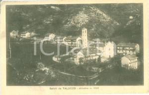 Cartolina originale da collezione 1924 PINEROLO TO Panorama della frazione TALUCCO Cartolina FP VG 1