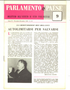 Giornale, rivista storica 1957 PARLAMENTO E PAESE On. Giuseppe RAPELLI al convegno per la formazione 1