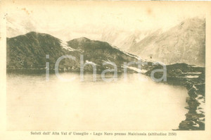 Cartolina originale da collezione 1928 USSEGLIO TO Il Lago Nero presso MALCIAUSSIA Cartolina FP VG 1