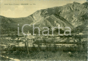 Cartolina originale da collezione 1957 VALDIERI CN Panorama del paese in Valle GESSO Cartolina FG VG 1