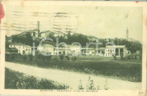 Cartolina originale da collezione 1922 FUBINE AL Panorama verso lo stradale Cartolina FP VG 1