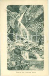 Cartolina originale da collezione 1925 ca OULX TO veduta della Cascata BEAUME Cartolina FP NV 1