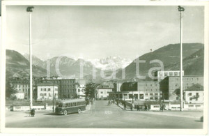 Cartolina originale da collezione 1951 BOLZANO Torpedone sul ponte TALVERA Cartolina FP VG 1