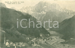 Cartolina originale da collezione 1935 ca CAPRILE BL Panorama con il Monte CIVETTA Cartolina FP NV 1