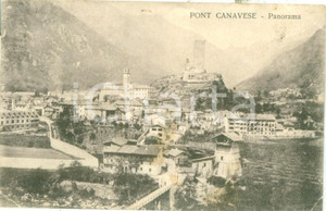 Cartolina originale da collezione 1910 PONT CANAVESE TO Panorama generale del paese Cartolina FP VG 1