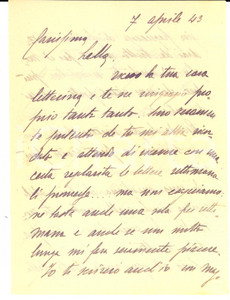 Documento originale, autentico 1943 WW2 Per avere, bisogna sempre dare molto Lettera Edmondo ZANCHI 1