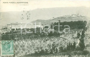 Cartolina originale da collezione 1913 MONTE PORZIO PU Panorama con Villa MONDRAGONE Cartolina FP VG 1