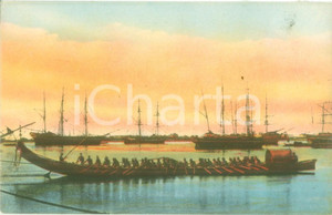 Cartolina originale da collezione 1939 MISSIONI ESTERE  BIRMANIA pittoresca Regate a RANGOON Cartolina FP NV 1