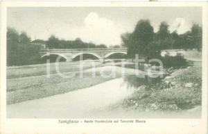 Cartolina originale da collezione 1935 ca SAVIGLIANO CN Ponte provinciale sul Torrente MACRA Cartolina FP NV 1