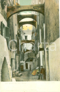 Cartolina originale da collezione 1900 ca SANREMO IM Bambini in Via della Palla Cartolina FP NV 1