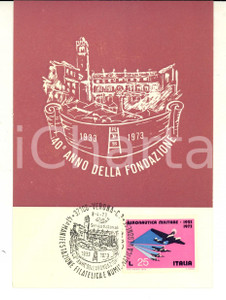 Oggetto da collezione cartaceo 1973 VERONA 40Â° Filatelica Scaligera  AERONAUTICA MILITARE Cartolina nÂ° 479 1