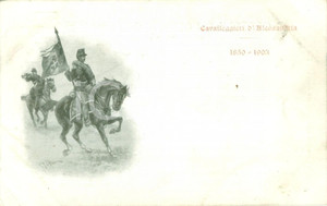 Cartolina originale da collezione 1903 CAVALLEGGERI DI ALESSANDRIA Cartolina reggimentale ILLUSTRATA FP NV 1