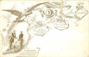 Cartolina originale da collezione 1900 ca 10Â° REGGIMENTO BERSAGLIERI Cartolina reggimentale ILLUSTRATA FP NV 1