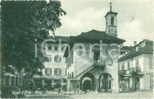 Cartolina originale da collezione 1935 ca ORTA SAN GIULIO NO Palazzo Comunale e Bar Delizia Cartolina FP NV 1