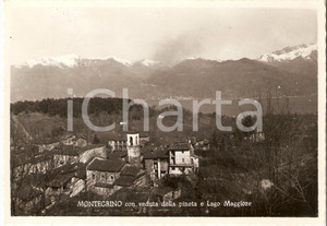 Cartolina originale da collezione 1957 MONTEGRINO VALTRAVAGLIA VA Pineta e Lago Maggiore Cartolina FG VG 1